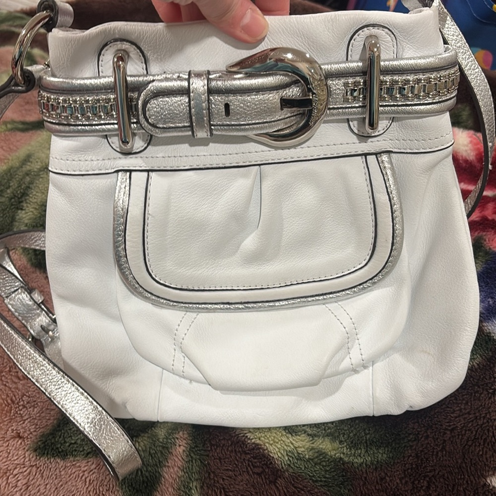 vintage designer  leather J Makowsky crossbody bag.